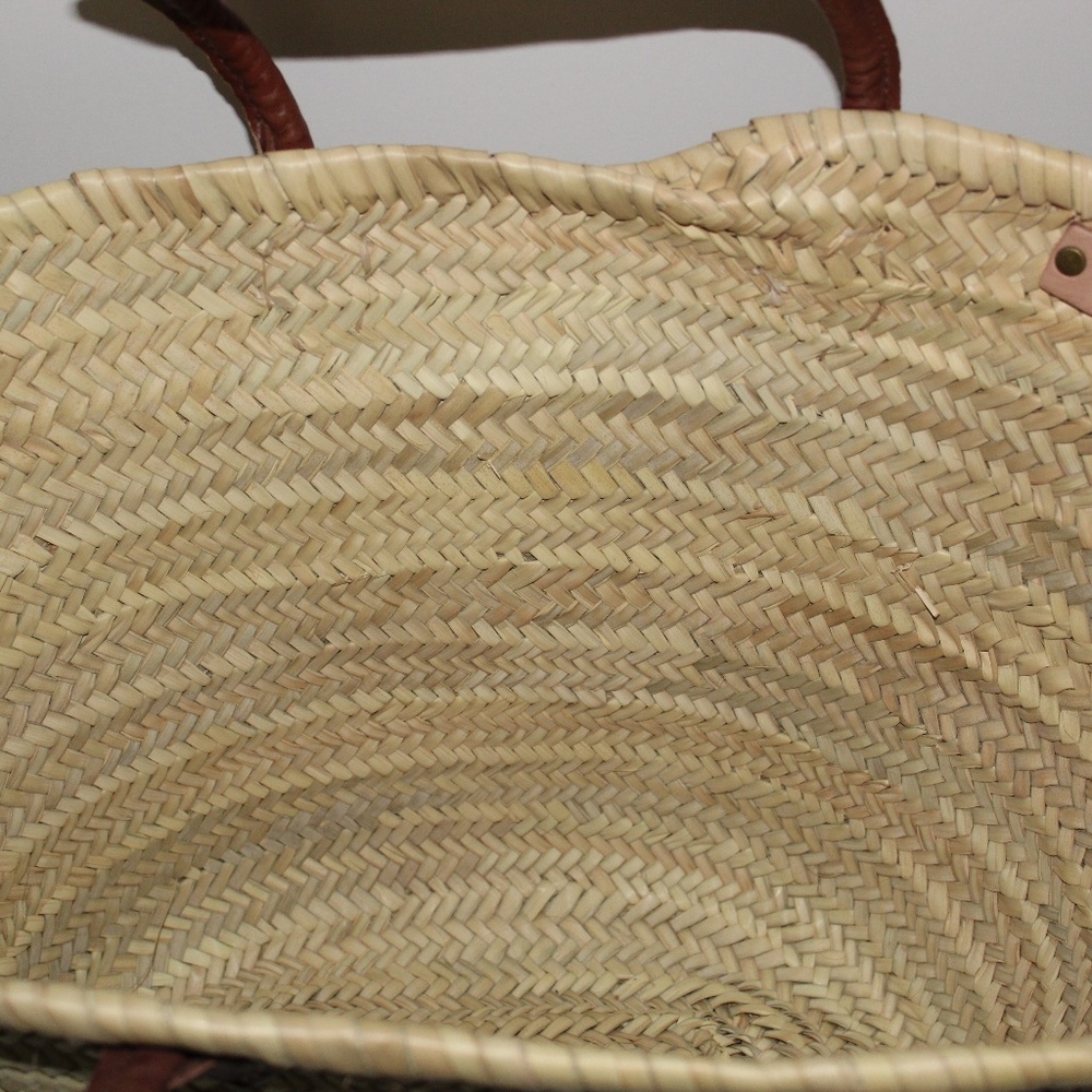 POOLSIDE "ALWAYS ON VACAY" BEACH TOTE STRAW BAG - Picture 7 of 8